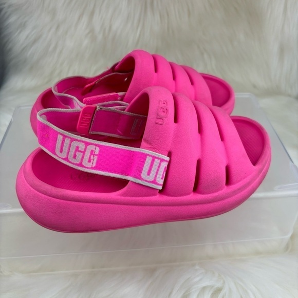 UGG SPORT YEAH SLIDE TAFFY PINK SANDALS SIZE K 13 - Picture 2 of 8